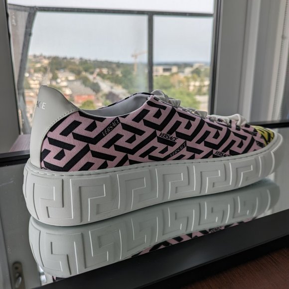 Versace La Greca Coated Canvas Sneakers - Picture 10 of 11